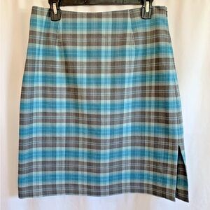 Tyler Boe Blue and Gray Plaid Skirt- size 8 Medium